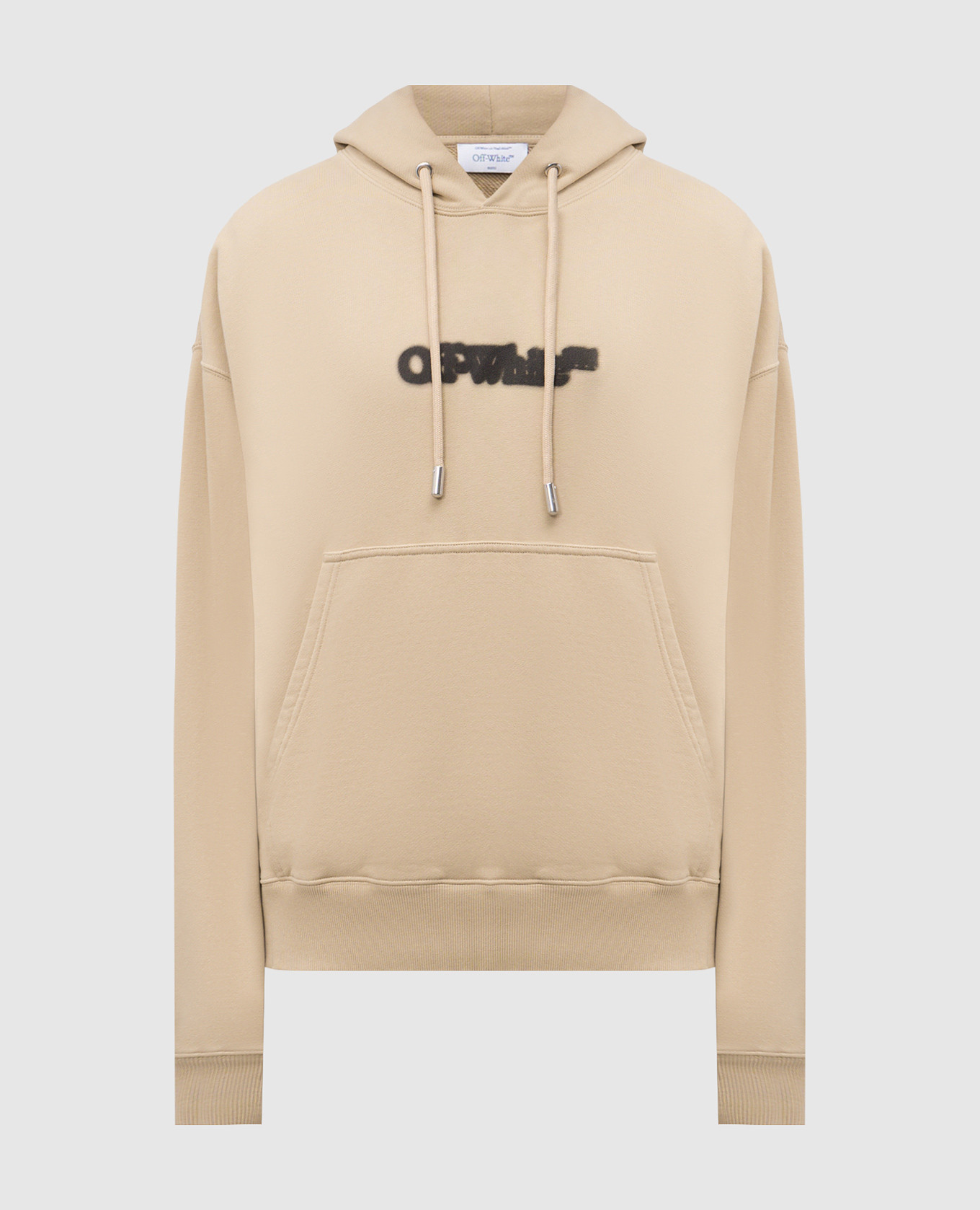 

Beige Arrow Spray-Print Hoodie Off-White
