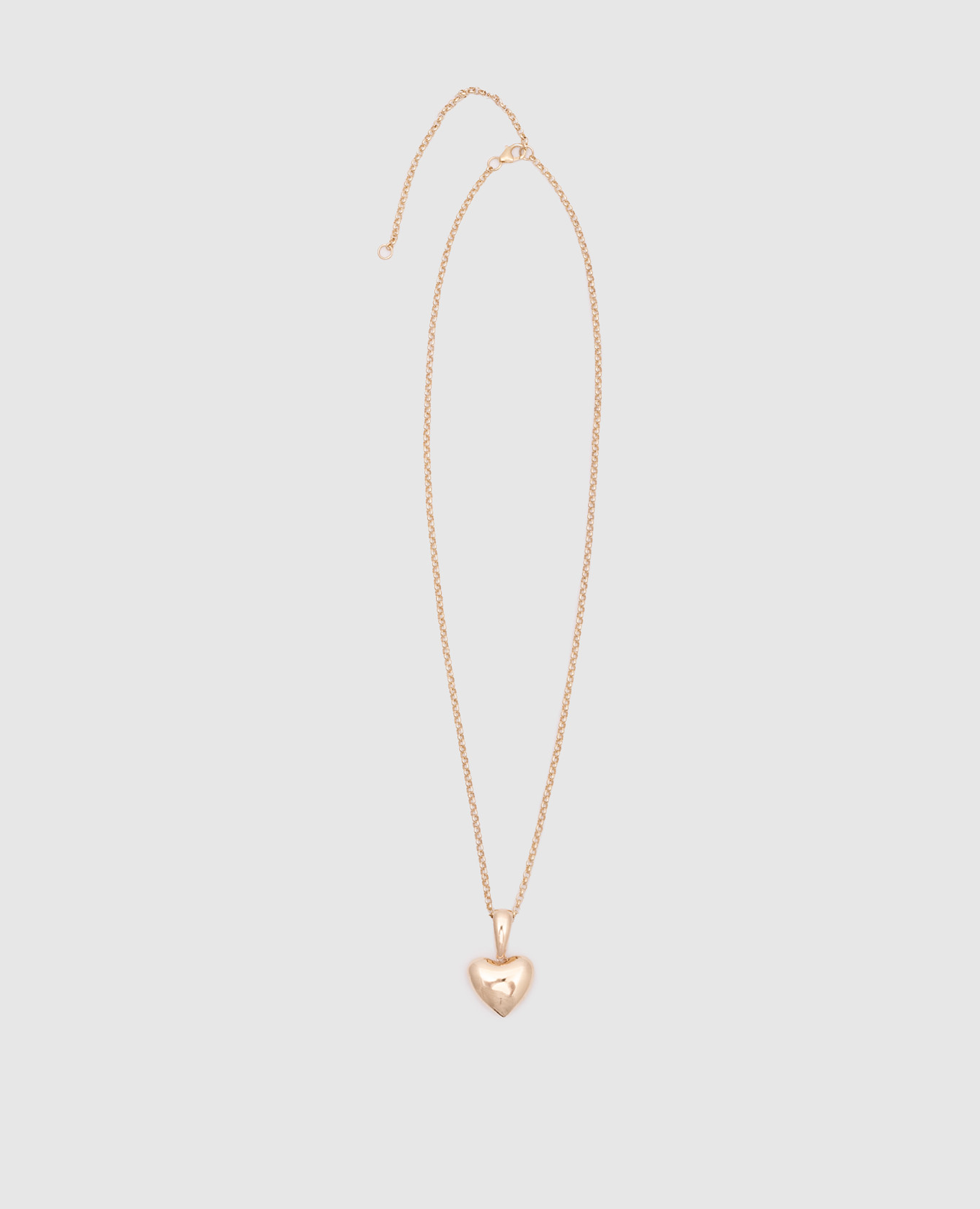 

Voluptuous Heart silver gold chain with heart pendant ANNIKA INEZ, Golden
