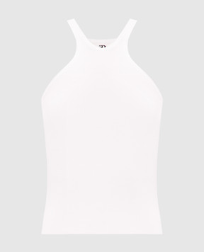 Ermanno Scervino White ribbed top D465L710HWB