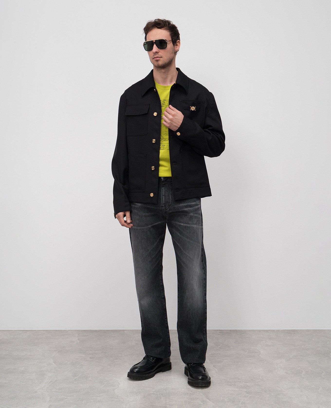 

Green T-shirt with Medusa emblem embroidery Versace