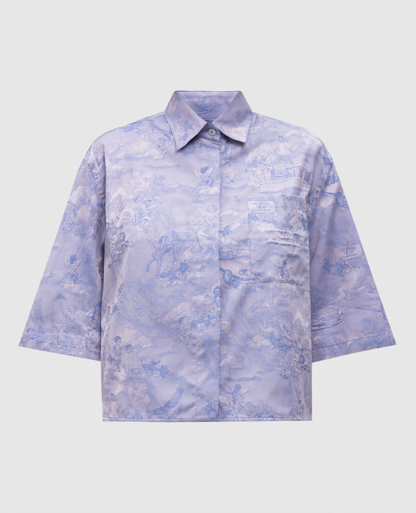 

Purple shirt with fresco pattern Off-White, Violet