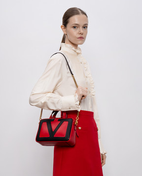 Valentino Viva Superstar red leather crossbody bag 7W2B0R73PTJ
