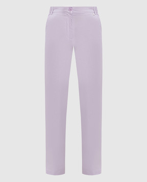 Twinset Purple pants with metallic logo 241AT208D