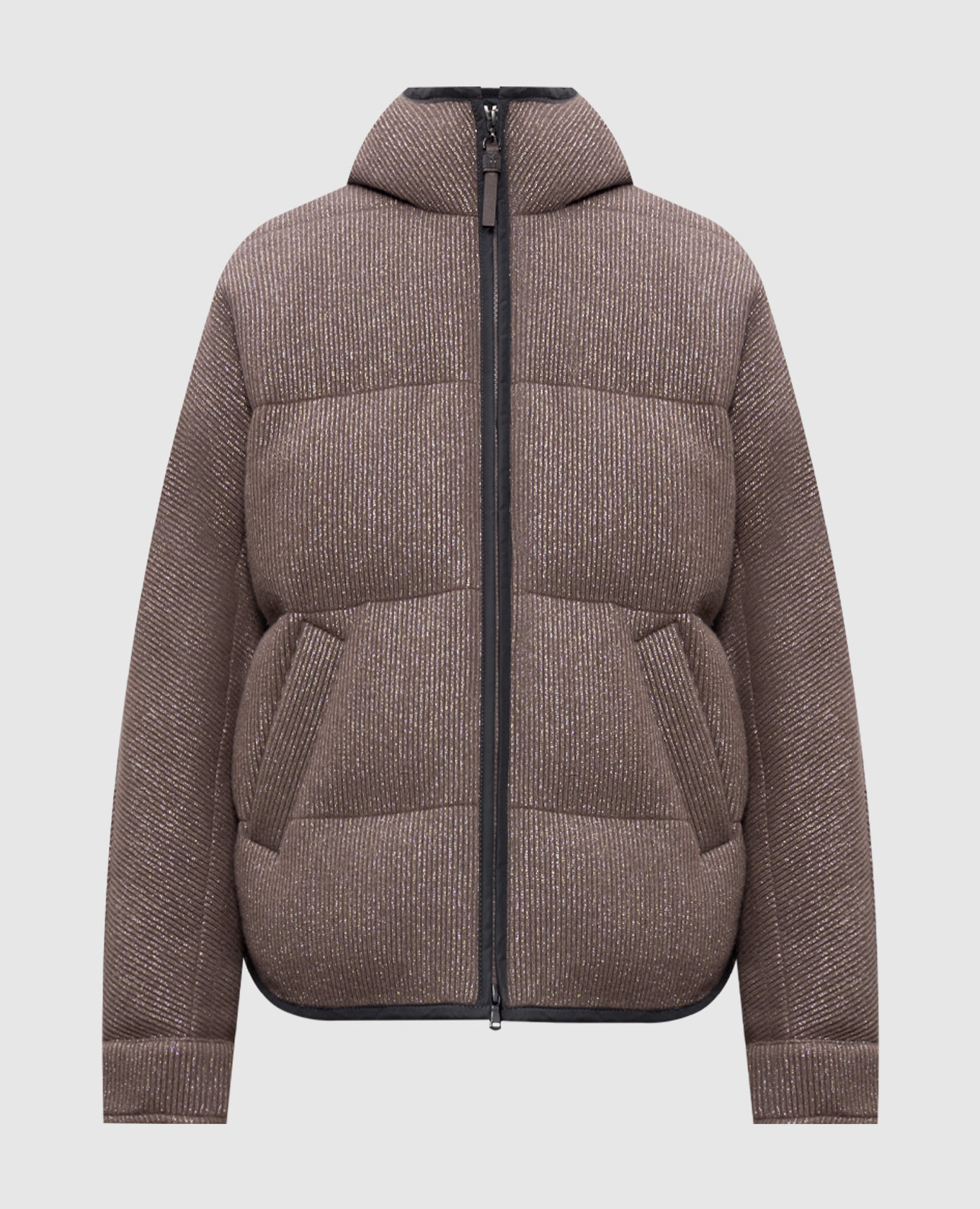 Brown cashmere down jacket Brunello Cucinelli