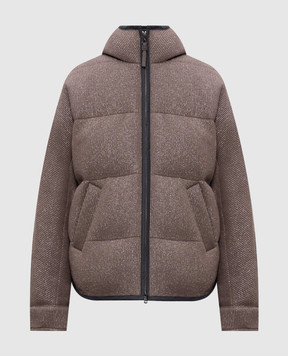Brunello Cucinelli Brown cashmere down jacket M01ET7728
