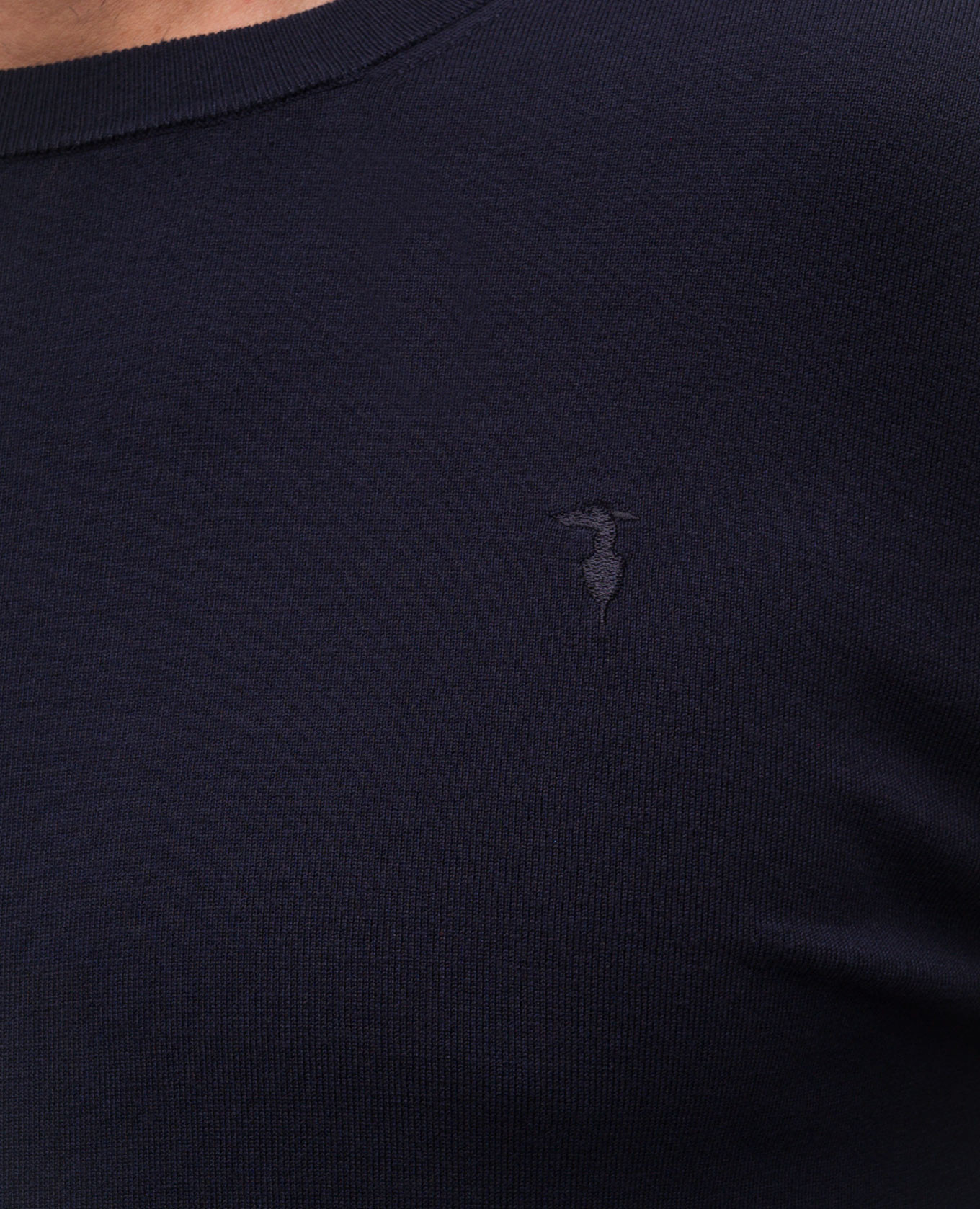 

Blue jumper with embroidered emblem Trussardi