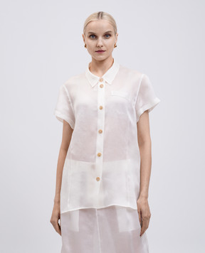 Khaite Keefe white silk blouse 23833002