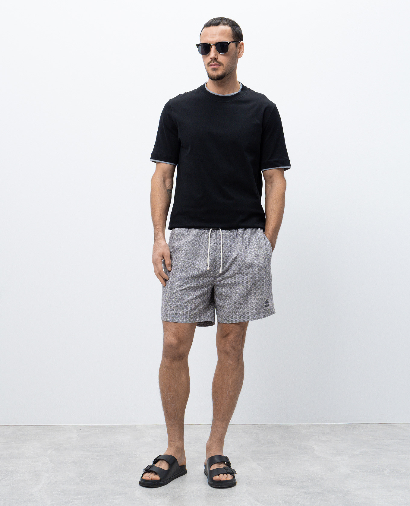 

Black layered T-shirt Brunello Cucinelli