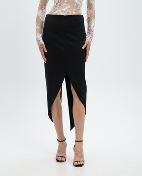 Del Core Black skirt of asymmetrical cut S000972T0840