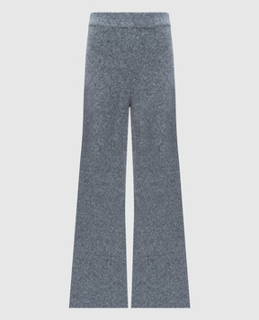 LISA YANG Khloe cashmere gray melange flared pants 2023272