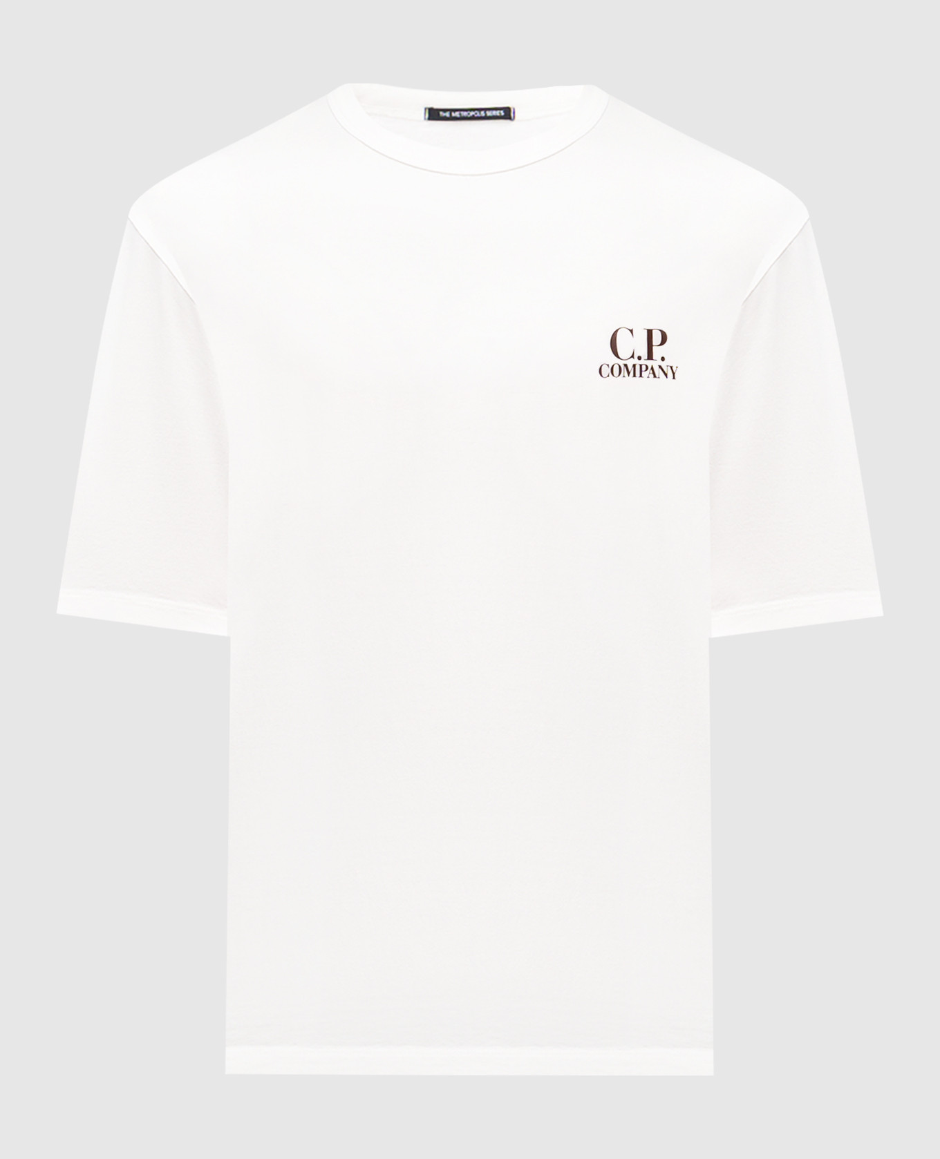 White T-shirt with logo print C.P. Company