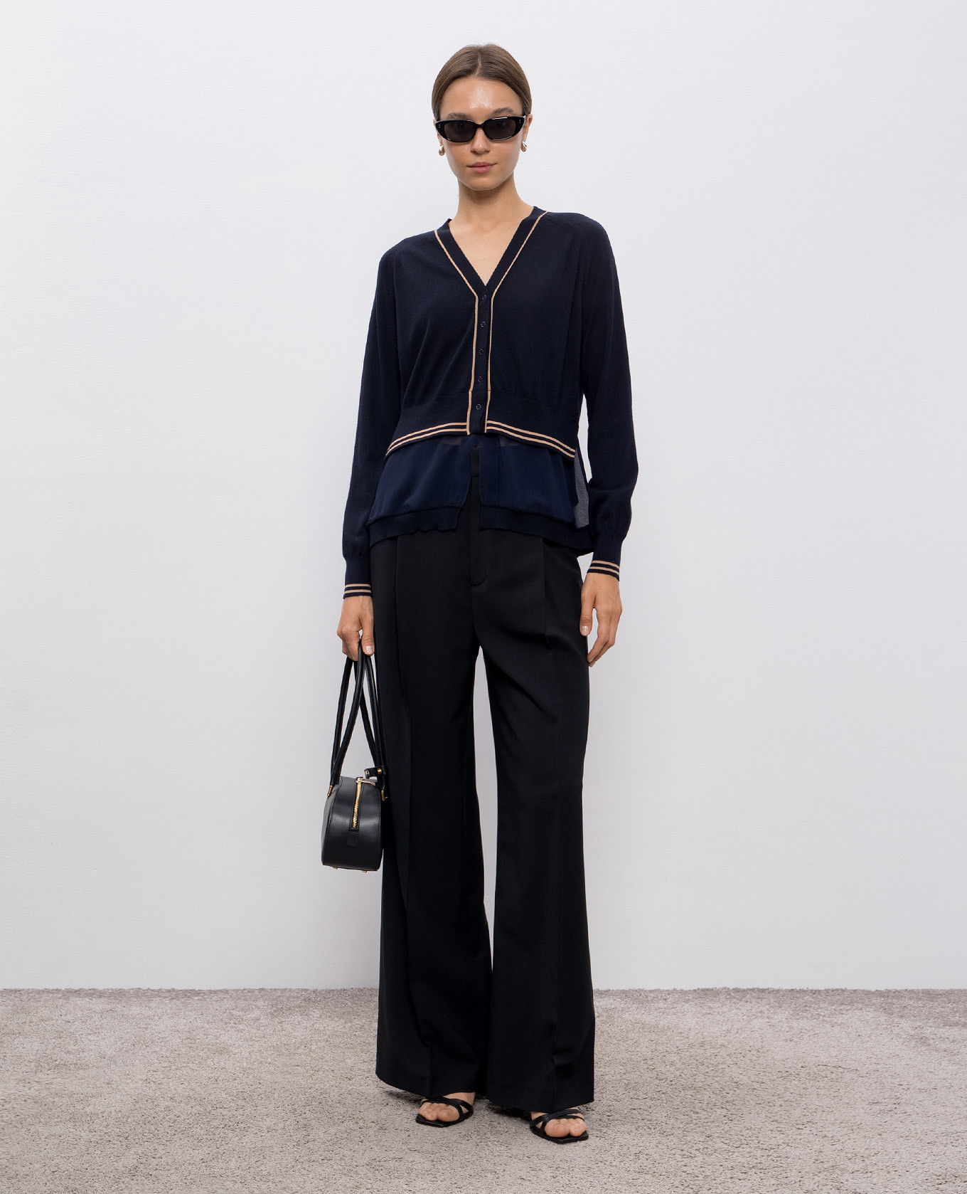 

Blue layered wool cardigan 3.1 Phillip Lim