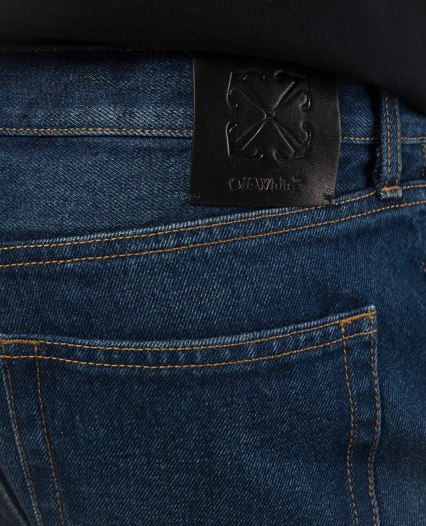 Blue jeans with logo patch Off-White 5