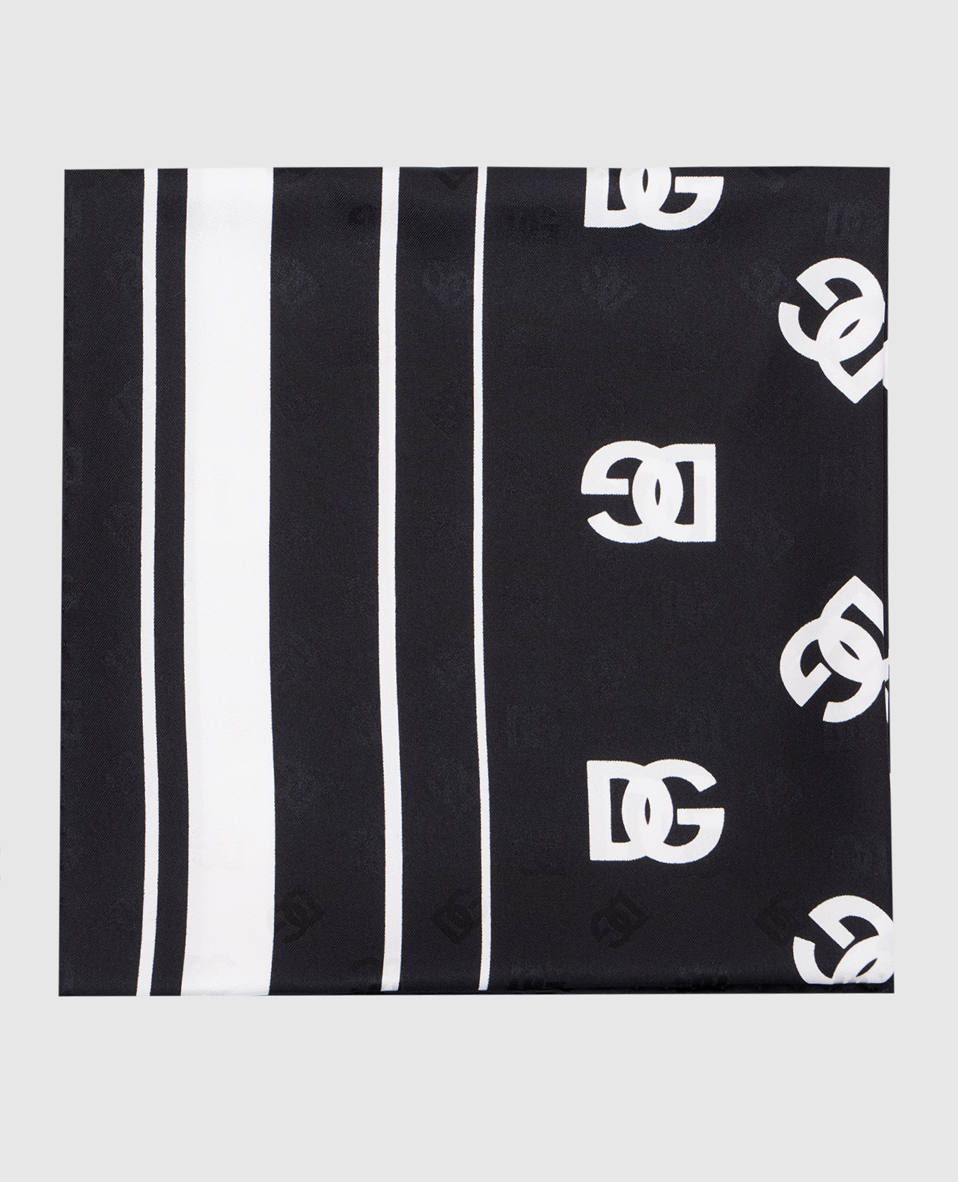 

Black DG logo monogram silk scarf Dolce&Gabbana