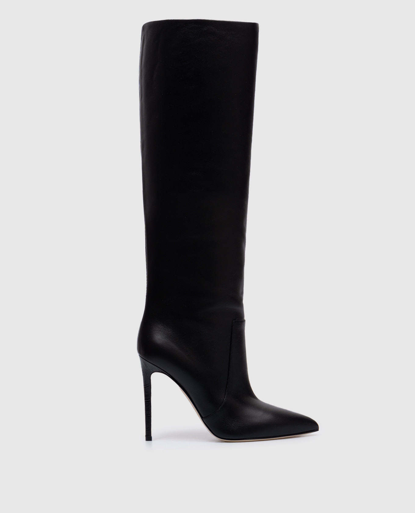 Stiletto black leather boots paris texas