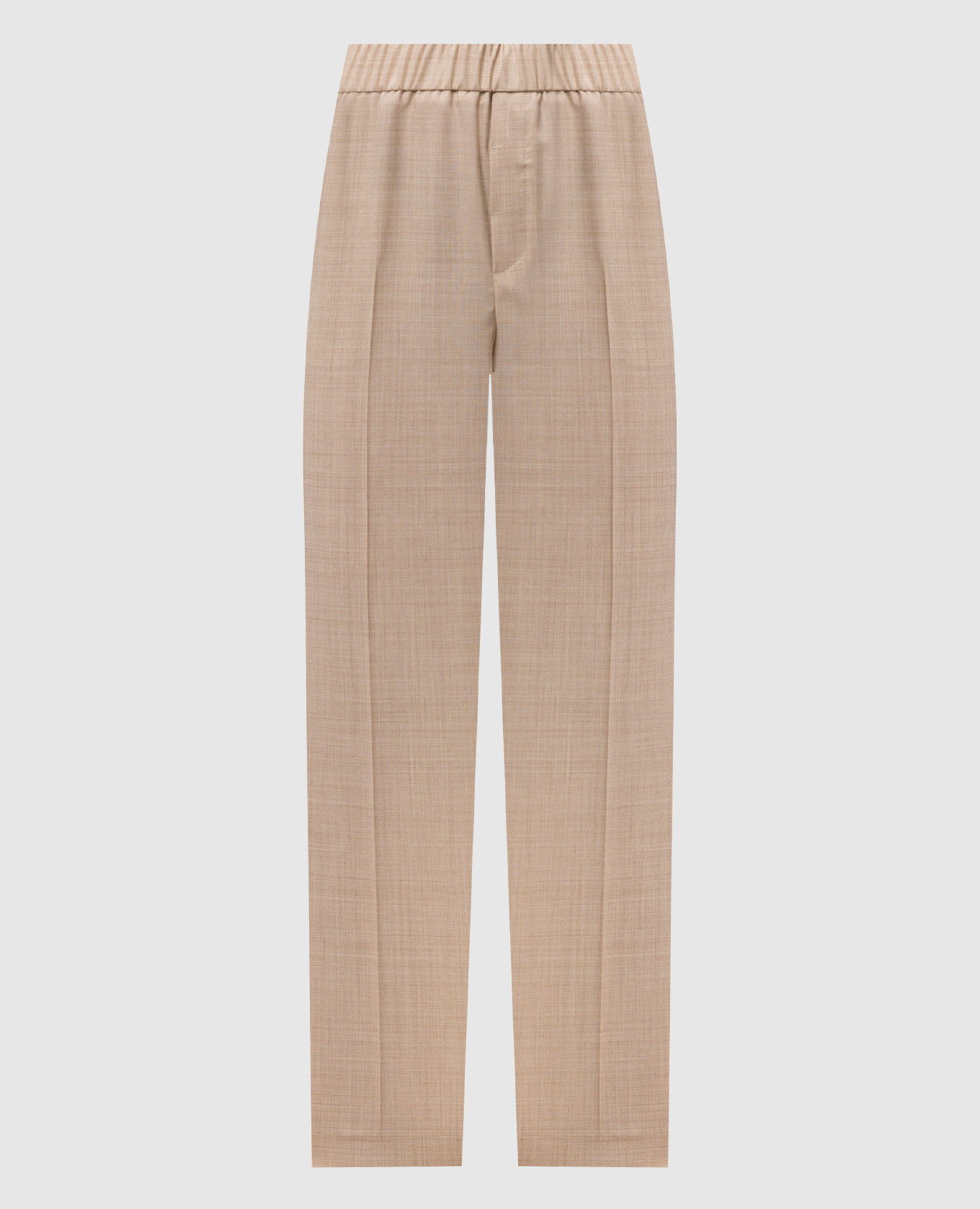 

Beige wool trousers with monil chain Peserico