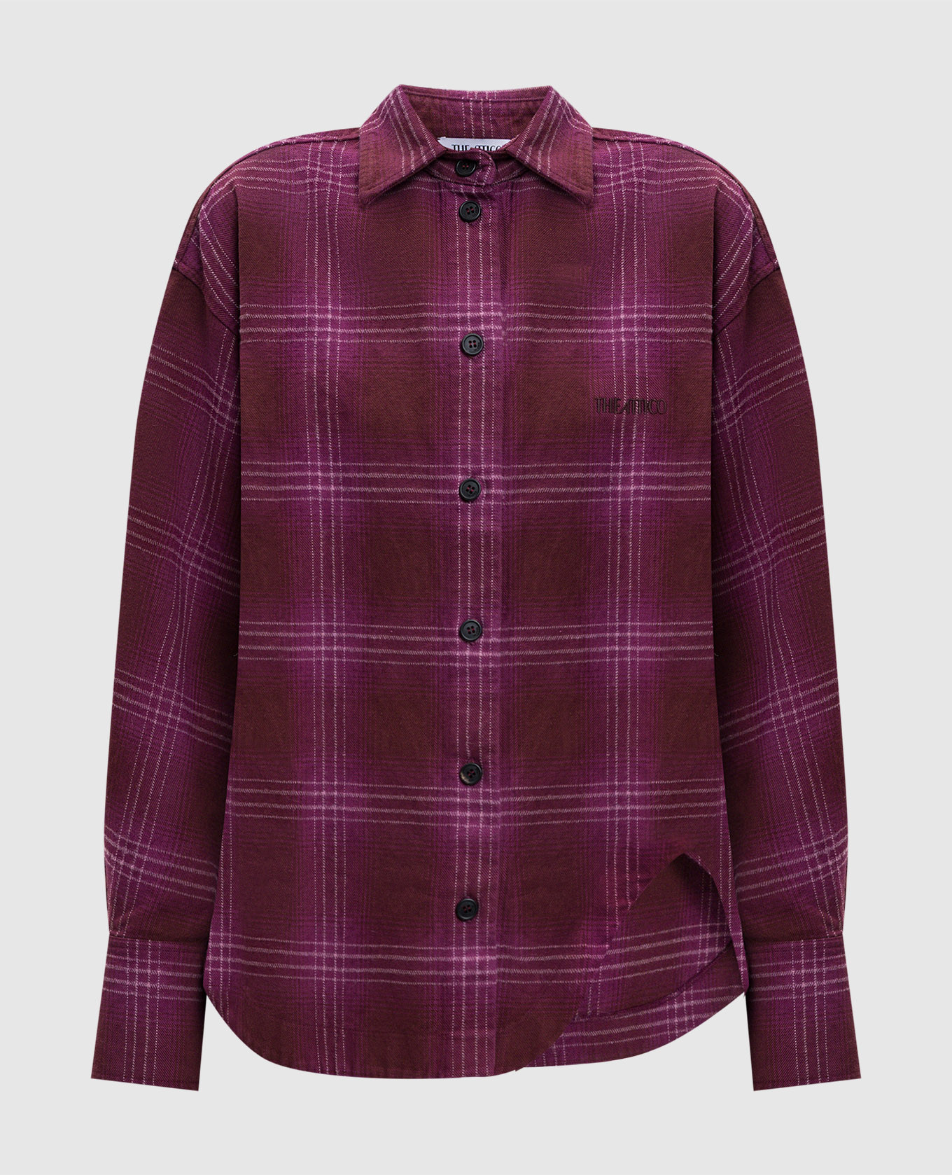 Burgundy checkered shirt The Attico