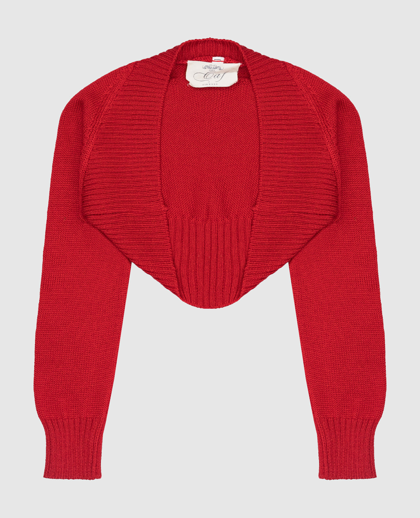 Children's red bolero made of wool