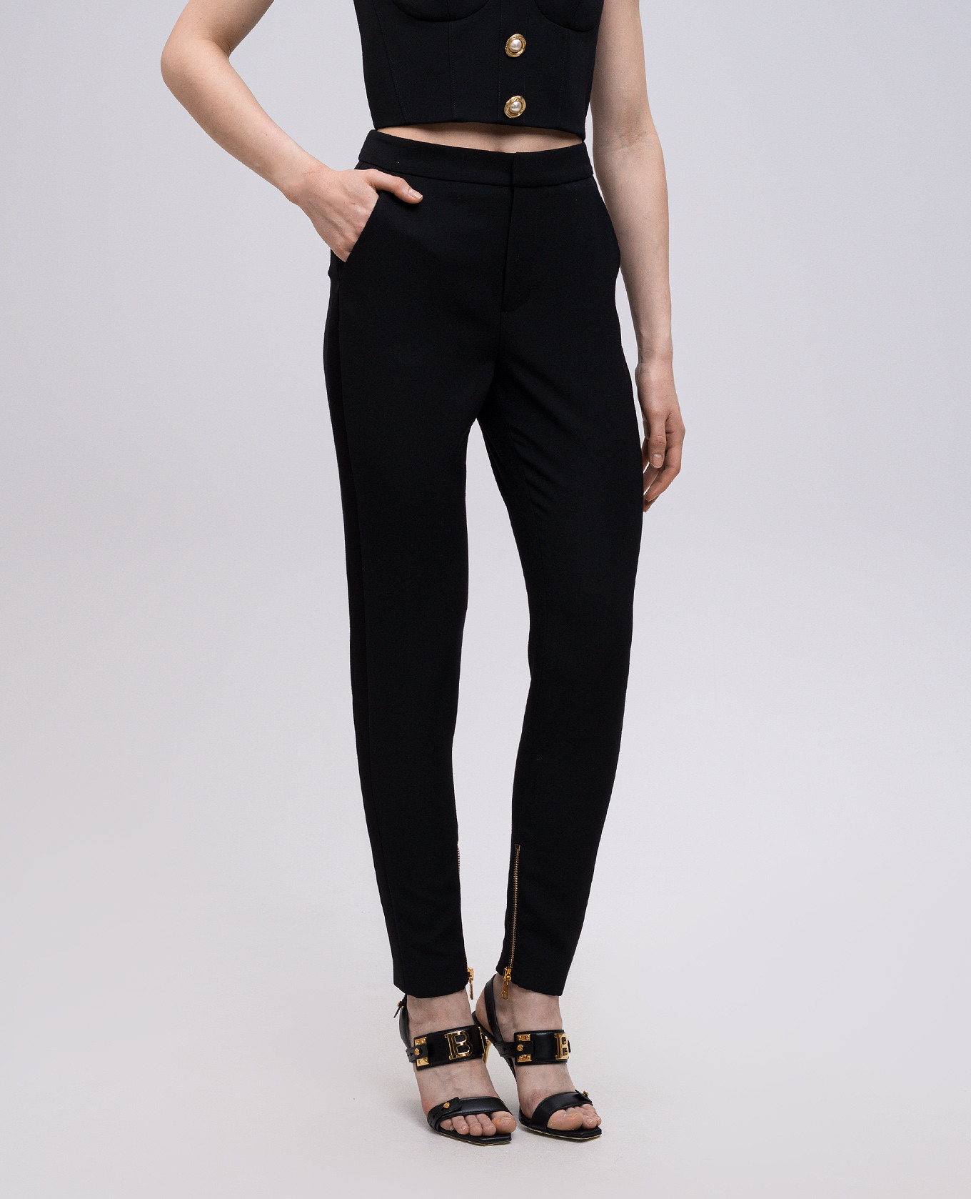 

Black wool pants Balmain