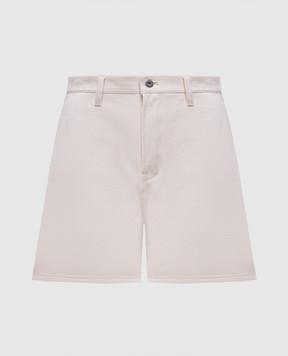 Jil Sander Beige denim shorts with logo patch J40KA0264J46545