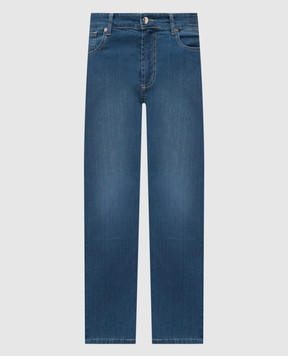 Enrico Mandelli Blue jeans with a worn effect 0MIAMI5706