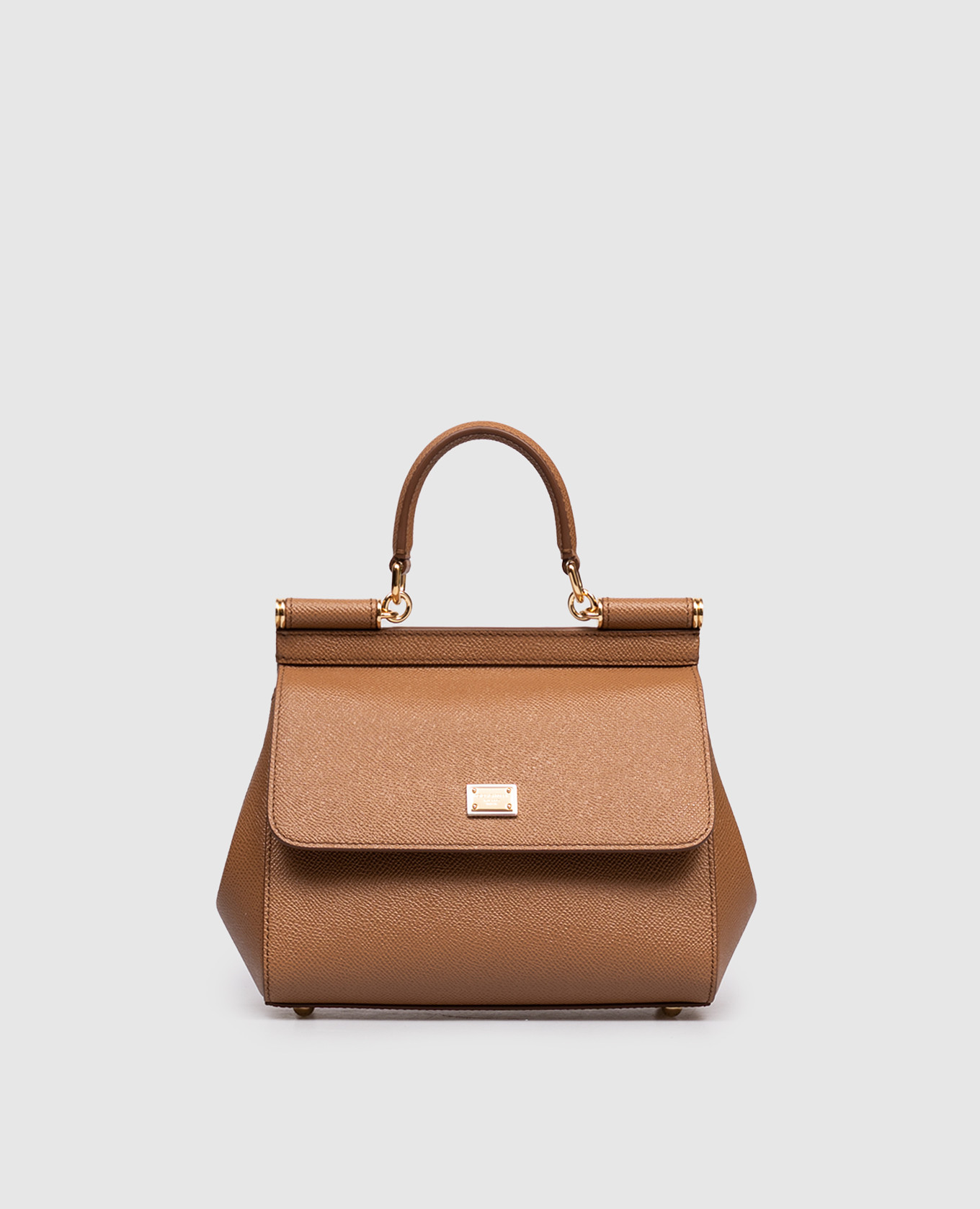 

Brown leather bag Sicily with logo Dolce&Gabbana