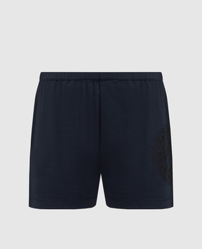 Stefano Ricci Blue boxer briefs with a print MNI42T0010803