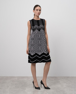 Alaia Black dress with a contrasting pattern 6H9RG77CM273