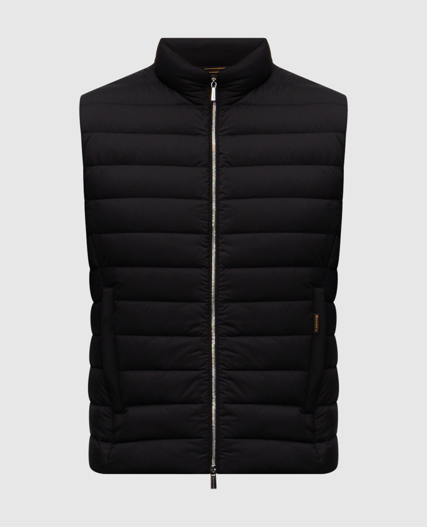 

Black CALAF down vest with logo MooRER