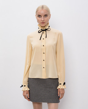 Valentino Beige silk blouse 7B3AB7U521B