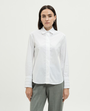 Peserico White shirt with monil chain A0655108932