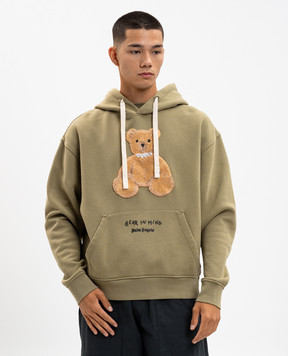 Palm Angels Bear in mind khaki hoodies PMBB17DF25FLE004