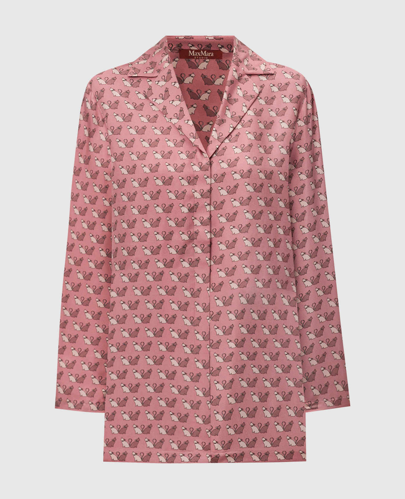 

ALPE pink printed silk blouse Max Mara