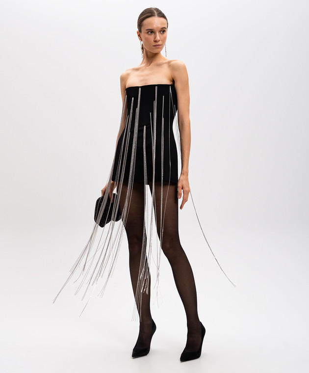 victoria beckham black mini dress Victoria Beckham Gathered Waist Mini Dresses Black main image 0