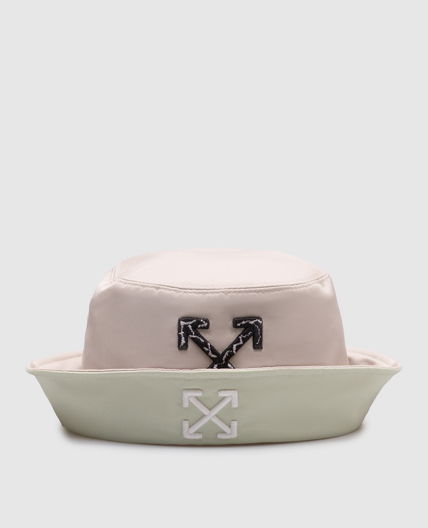 

Beige panama hat with Arrow emblem embroidery Off-White