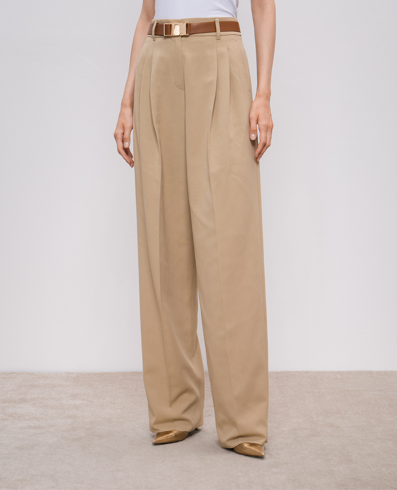 

EZIO Brown Pants with Belt Max Mara