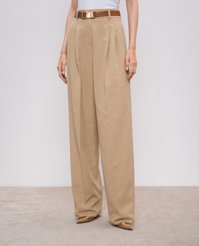 Max Mara EZIO Brown Pants with Belt EZIO