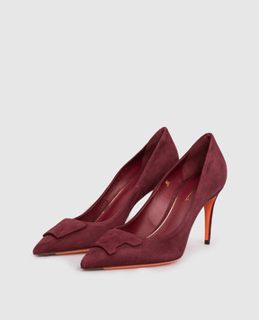 Santoni Burgundy suede shoes WDID71207HI2TMGD