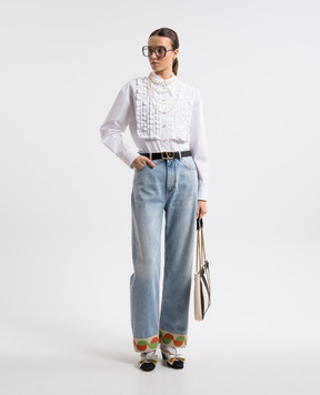 Valentino White blouse with ruffles 6B3AB7865A6