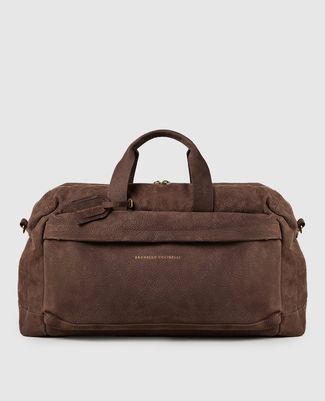 

Brown nubuck travel bag Brunello Cucinelli, Коричневый
