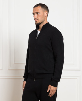 Cashmere&Whiskey Black cashmere cardigan MU7931307341PF3XL