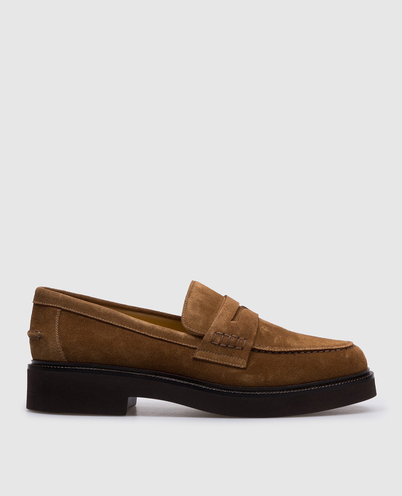 Brown suede loafers doucal's