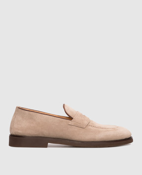 Brunello Cucinelli Beige suede loafers MZUPEAE705