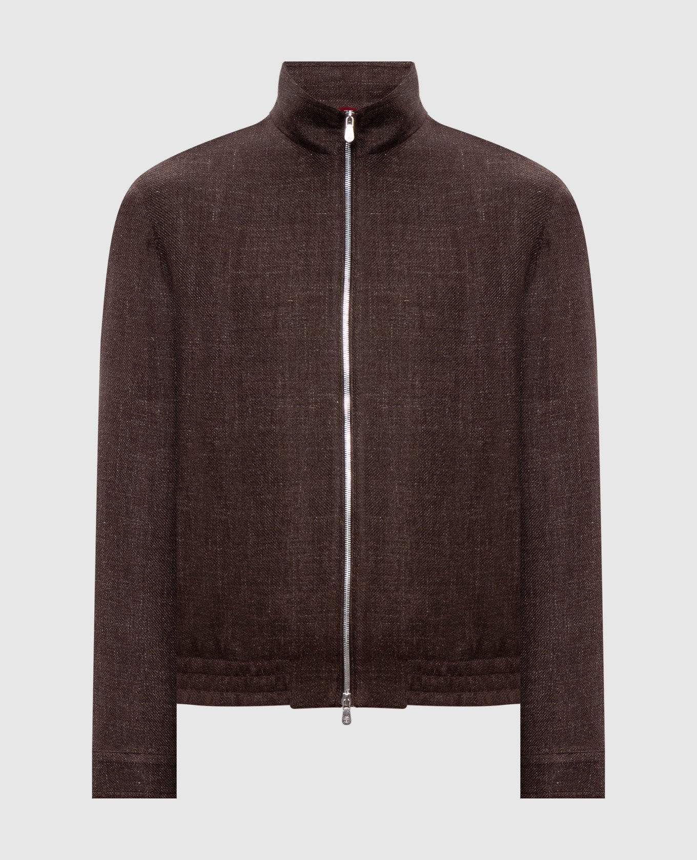 

Brown linen, wool and silk jacket Brunello Cucinelli