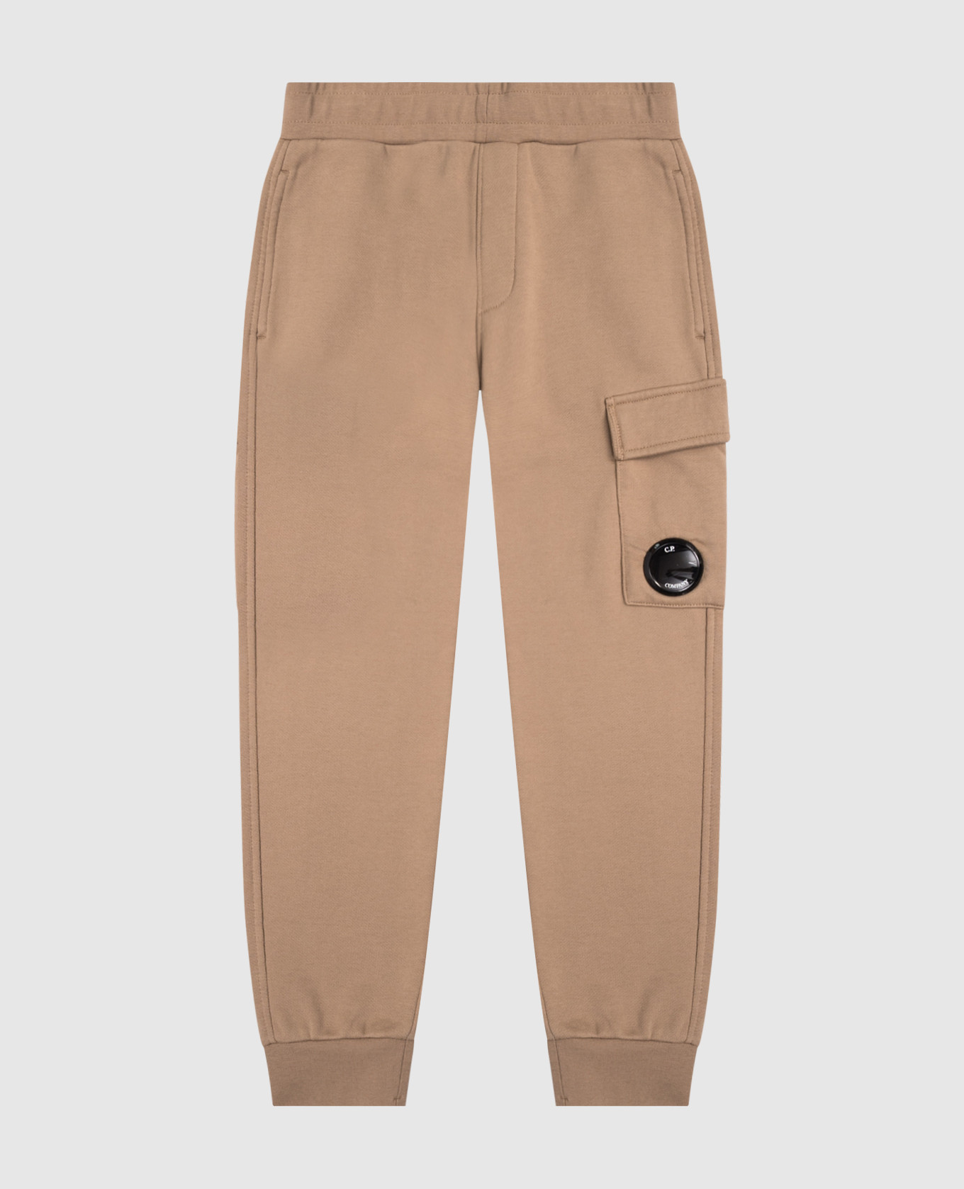 Children&#39;s beige joggers with logo patch C.P. Company