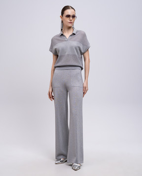 Peserico Gray pants with lurex S94096F14G9173