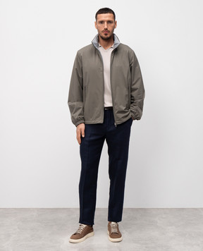 Agnona Blue linen pants T709U1YU3014