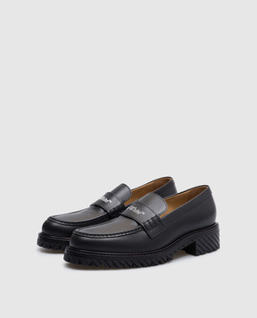 Off-White Black leather loafers Sombat OWIG004C99LEA002