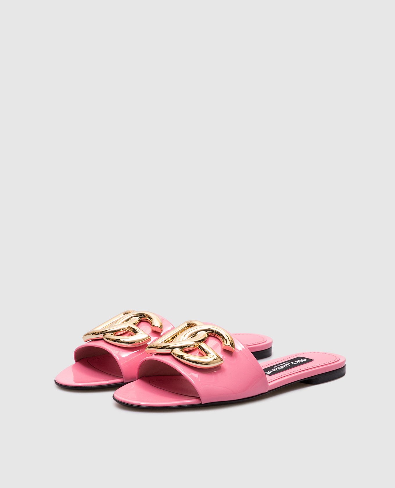 

Pink patent leather flip-flops with logo Dolce&Gabbana