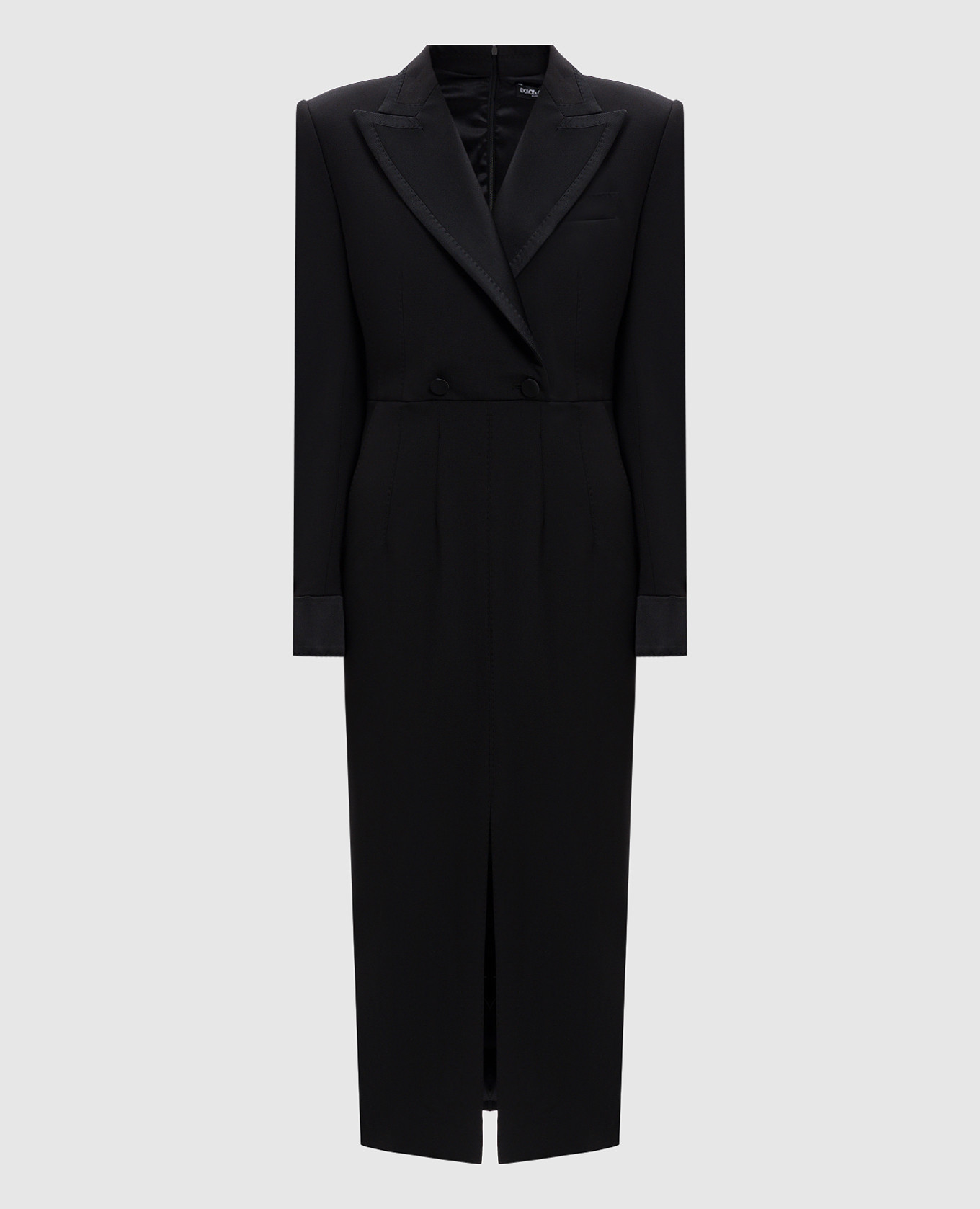 

Black dress made of wool and silk with a slit Dolce&Gabbana